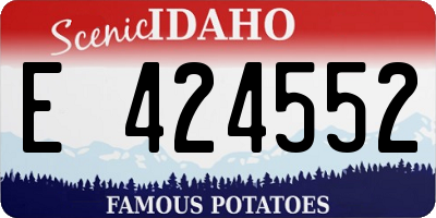 ID license plate E424552