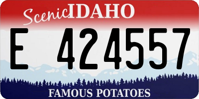ID license plate E424557