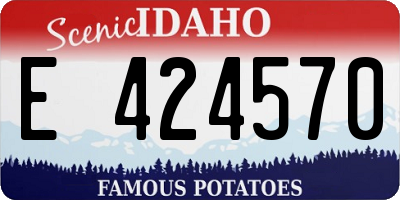 ID license plate E424570