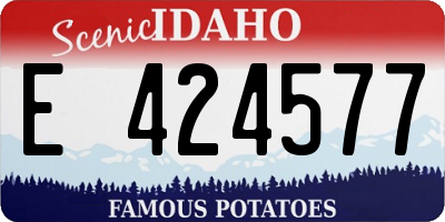 ID license plate E424577