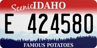 ID license plate E424580