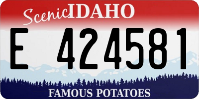 ID license plate E424581