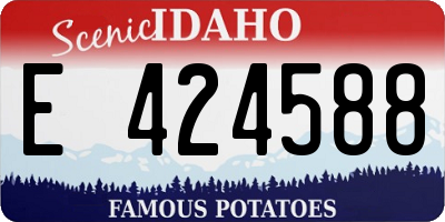 ID license plate E424588