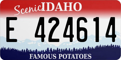 ID license plate E424614