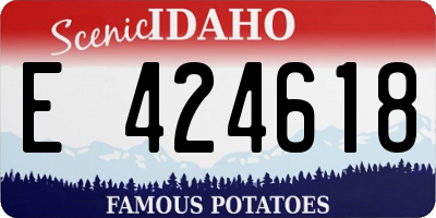 ID license plate E424618