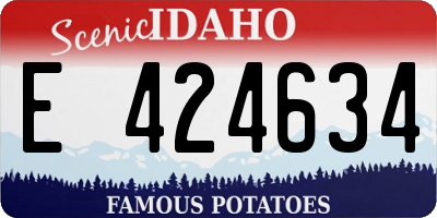ID license plate E424634