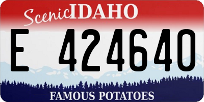 ID license plate E424640