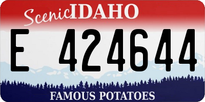 ID license plate E424644