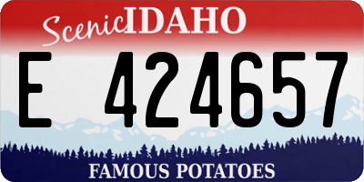 ID license plate E424657