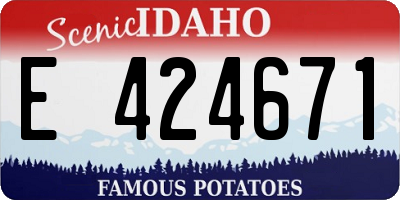 ID license plate E424671