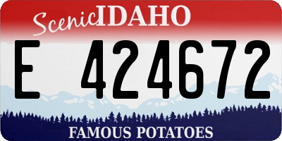 ID license plate E424672