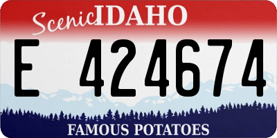 ID license plate E424674