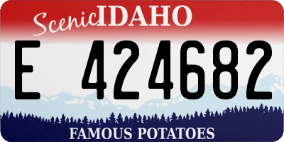 ID license plate E424682
