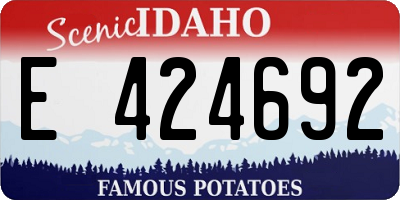 ID license plate E424692