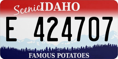 ID license plate E424707