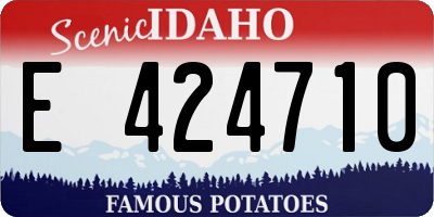 ID license plate E424710
