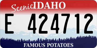 ID license plate E424712