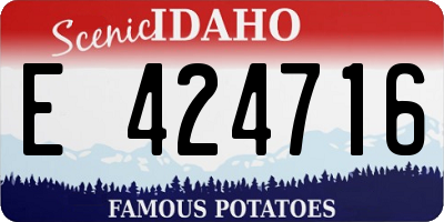 ID license plate E424716