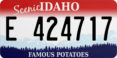 ID license plate E424717