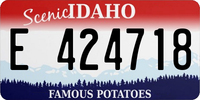 ID license plate E424718