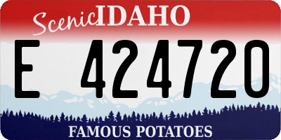 ID license plate E424720