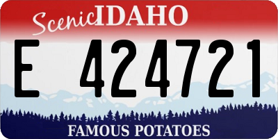 ID license plate E424721