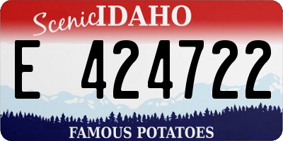 ID license plate E424722