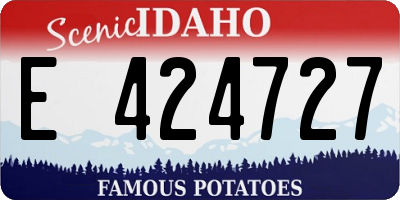ID license plate E424727