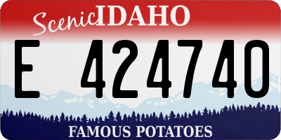 ID license plate E424740