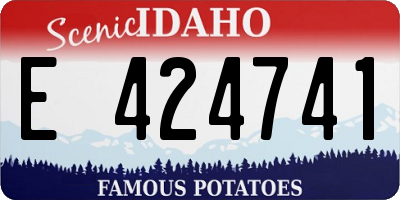 ID license plate E424741