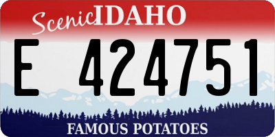 ID license plate E424751