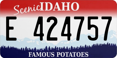 ID license plate E424757