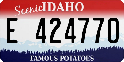 ID license plate E424770
