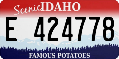 ID license plate E424778