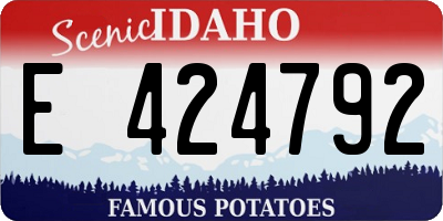 ID license plate E424792