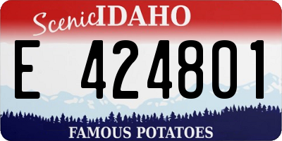 ID license plate E424801
