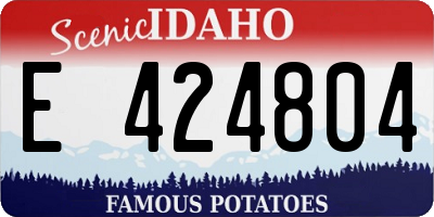 ID license plate E424804