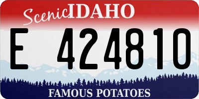 ID license plate E424810