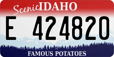 ID license plate E424820