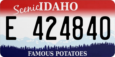 ID license plate E424840