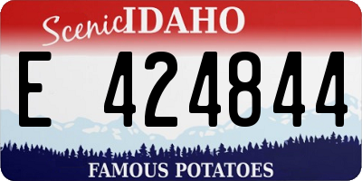 ID license plate E424844