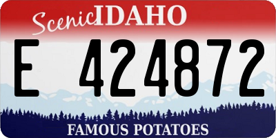 ID license plate E424872