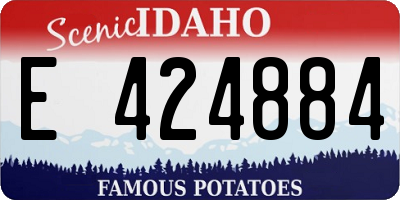 ID license plate E424884