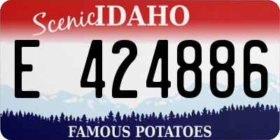 ID license plate E424886