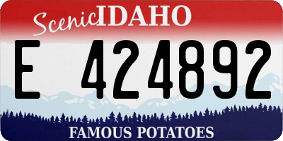 ID license plate E424892