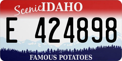 ID license plate E424898