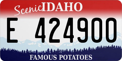 ID license plate E424900
