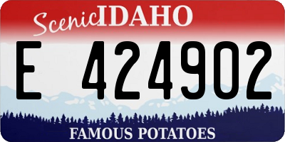 ID license plate E424902