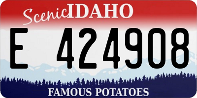 ID license plate E424908