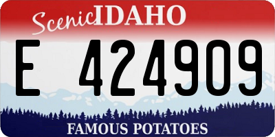ID license plate E424909